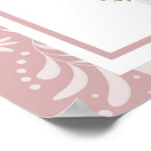 Roze meisje knielend Primera Comunion Poster (Hoek)