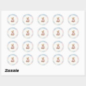 Roze meisje knuffelbeer sticker (Vel)