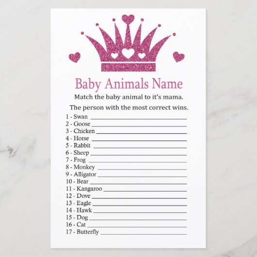 Roze meisje Kroonbaby naam (Voorkant)