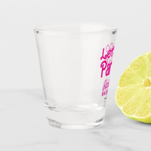 Roze Meisje Laten we gaan Party Bach Bash Shot Glas (Links)