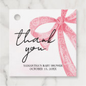 Roze Meisje Little Boo Halloween Baby shower Squar Bedankjes Labels (Voorkant)