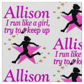  ROZE MEISJE LOPER GEPERSONALISEERDE STOF (Close Up)