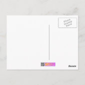 Roze meisje met Bow Halloween of Pirate Briefkaart (Achterkant)