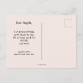 Roze meisje met mille krijgt snel Briefkaart (Achterkant)