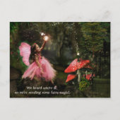 Roze meisje met mille krijgt snel Briefkaart (Voorkant)