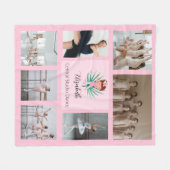 Roze Meisje Modern Fleece Deken (Voorkant (Horizontaal))