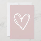 Roze Meisje Modern Heart Baby shower Kaart (Achterkant)