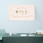 Roze meisje moderne drinken weekend bachelorette spandoek (Beurs)