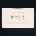 Roze meisje moderne drinken weekend bachelorette spandoek<br><div class="desc">Roze meisje moderne drinken weekend bachelorette</div>