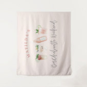 Roze meisje moderne drinken weekend bachelorette wandkleed (Voorkant)