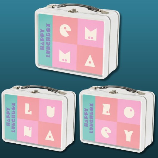  roze meisje naam happy Lunchbox
