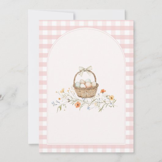 Roze Meisje Nest Feest Voorbereiding het Nest Baby Kaart (Achterkant)