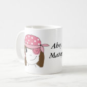 Roze Meisje Piraat Koffiemok (Voorkant links)