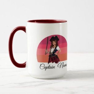 Roze Meisje Pirate Mok