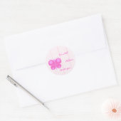 roze meisje ronde sticker (Envelop)