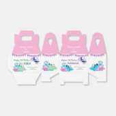 Roze Meisje Schattige Baby Dinosaur Kinder Partij Bedankdoosjes (Uitgevouwen)