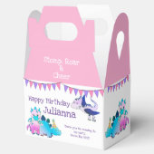 Roze Meisje Schattige Baby Dinosaur Kinder Partij Bedankdoosjes (Geopend)