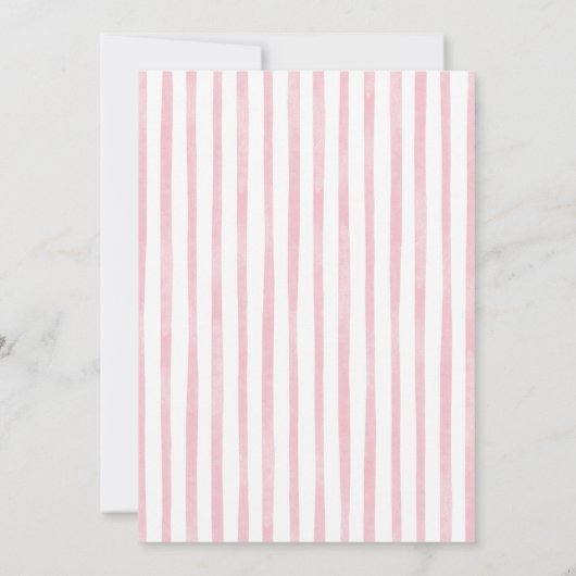 Roze Meisje Sip en Zie Baby shower Uitnodiging (Achterkant)