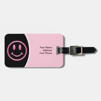 Roze meisje Smileface Labels