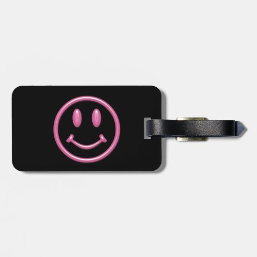 Roze meisje Smileface Labels (Achterkant horizontaal)