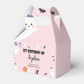 Roze Meisje Spooky Een Geest Verjaardag Favor Box Bedankdoosjes (Achterkant)
