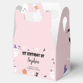 Roze Meisje Spooky Een Geest Verjaardag Favor Box Bedankdoosjes (Geopend)