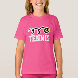 Roze meisje sport t shirt voor junior tennis spele