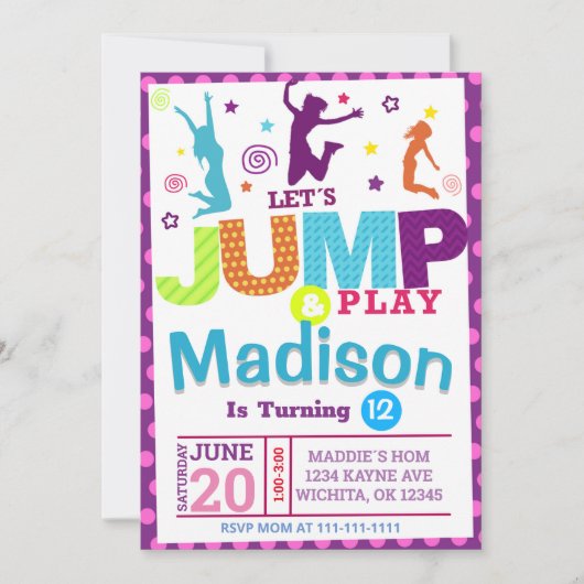 ROZE MEISJE SPRING FEest VERJAARDAGSUITNODIGING TE Kaart (Voorkant)