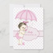 Roze Meisje Sprinkle Baby shower Kaart (Voorkant)
