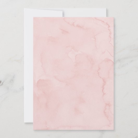 Roze Meisje Teddy Bear Balloons Baby shower Kaart (Achterkant)