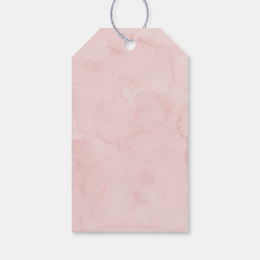 Roze Meisje Teddy Bear Hete Luchtballon Baby showe Cadeaulabel (Achterkant)