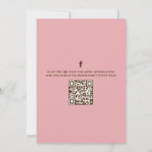 Roze meisje  Teddy Bear QR Code Sociale media Kaart (Achterkant)