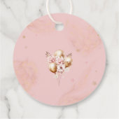 Roze Meisje Teddy Beer Ballonnen Dank U Beer Veel Bedankjes Labels (Achterkant)