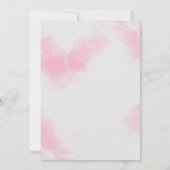 Roze meisje Twinkle Twinkle Little Star Baby showe Kaart (Achterkant)