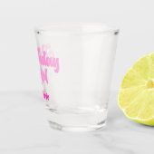 Roze meisje van de geboorte shot glas (Rechts)