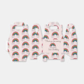 Roze Meisje Verjaardag Rainbow Bedankdoosjes (Uitgevouwen)
