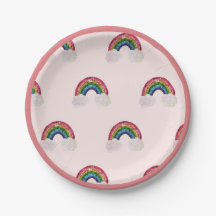 Roze Meisje Verjaardag Rainbow