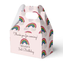 Roze Meisje Verjaardag Regenboog