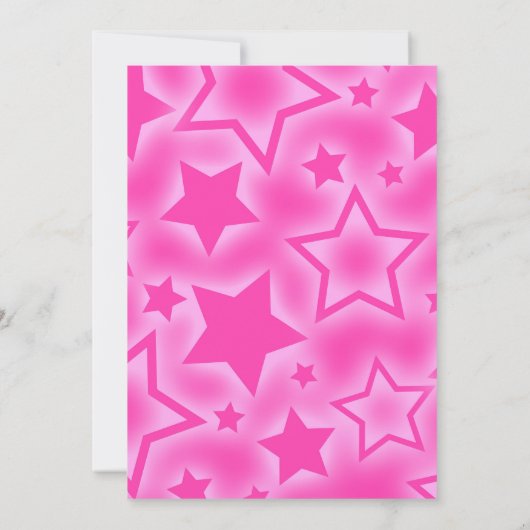 Roze Meisje Verjaardag, Roze Besties Party Kaart (Achterkant)