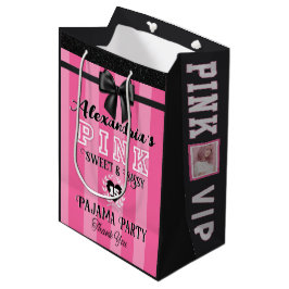 ROZE Meisje Verjaardagsfeestje Aangepaste foto elk Medium Cadeauzakje