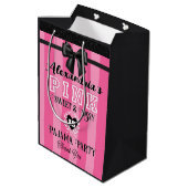 ROZE Meisje Verjaardagsfeestje Aangepaste foto elk Medium Cadeauzakje (Achterkant Gekanteld)