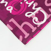Roze Meisje's Allover Naam Collage Gepersonaliseer Fleece Deken (Hoek)