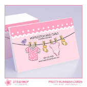 Roze Meisjes Baby Boutique Visitekaartje