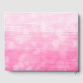 Roze meisje's Baby shower Kaukasische Baby Whimsic Gastenboek (Achterkant)