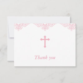 Roze meisjes Baptism/Christening Bedankt