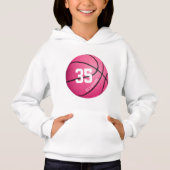 Roze meisjes basketbal gepersonaliseerd (Voorkant)
