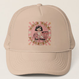 Roze meisjes basketbal trucker pet