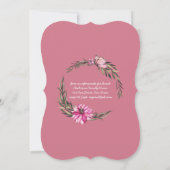 Roze Meisjes Eerste Heilige Communie Uitnodigingen (Achterkant)