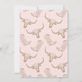 Roze Meisjes Eerste Rodeo 1e Verjaardag Kaart (Achterkant)