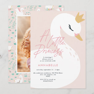 Roze meisjes elegante foto mooie zwemkinderen kaart